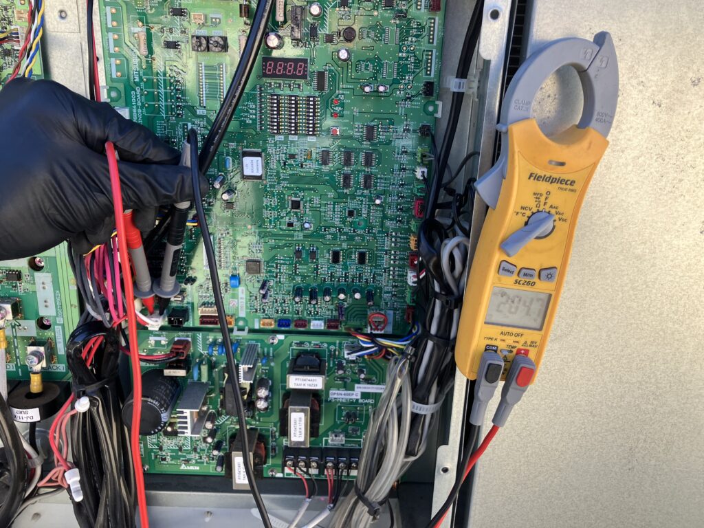 HVAC control board diagnostics and electrical testing